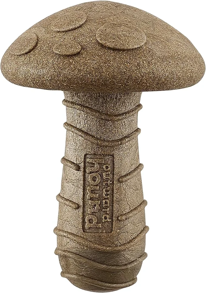 Authentic Outward Hound Dogwood Mushroom Durable Dog Chew Toy Peanut Butter Scent MediumAbout This Smooth