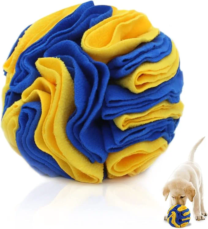 Exceptional WishLotus Dog Snuffle Ball - Interactive Puzzle Toys for Dogs Enrichment Feeding Mat Slow Feeder Stress Relief Yellow Blue About This Functional