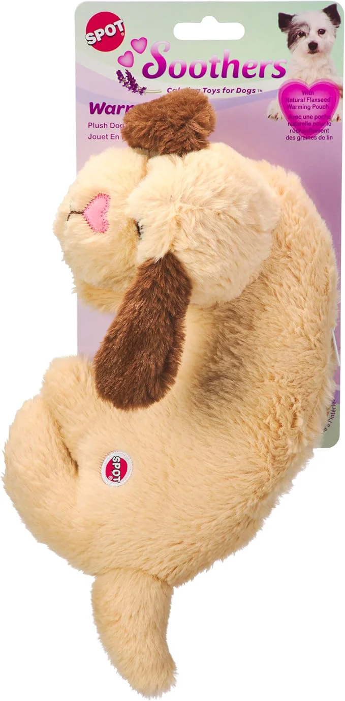 Long-Lasting SPOT Soothers- Warm Hug Pal - Calming Plush Dog Toy with Lavender Scented Beads Removable Squeaker Microwavable Warming Pouch Separation Anxiety Relief for Medium to Large Dogs and Puppies 10inAbout This Trusted