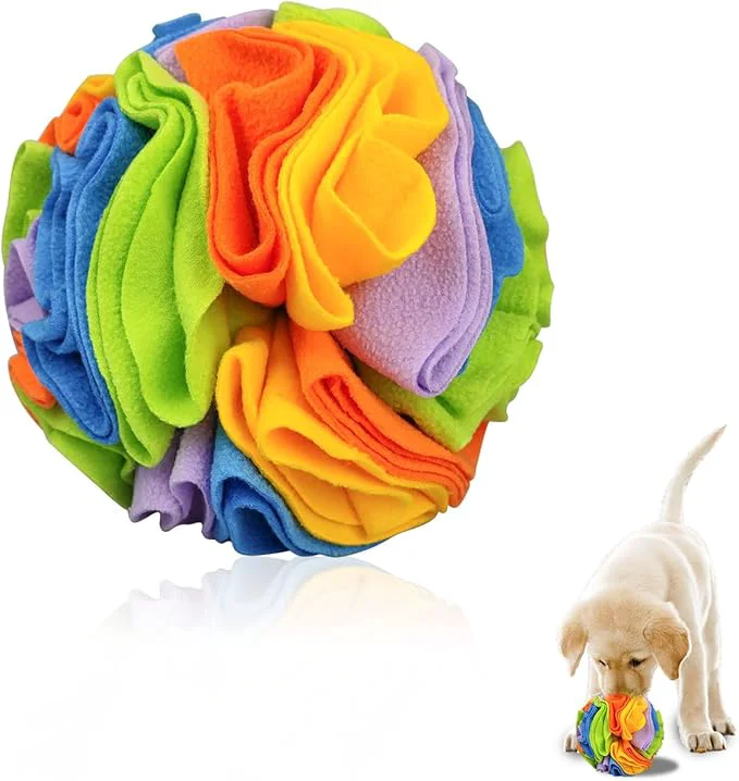 Solid WishLotus Snuffle Ball Rainbow Interactive Pet Toy for Dogs Slow Feeder Stress Relief Exercise Toy for Small Medium BreedsAbout This Easy-to-Use