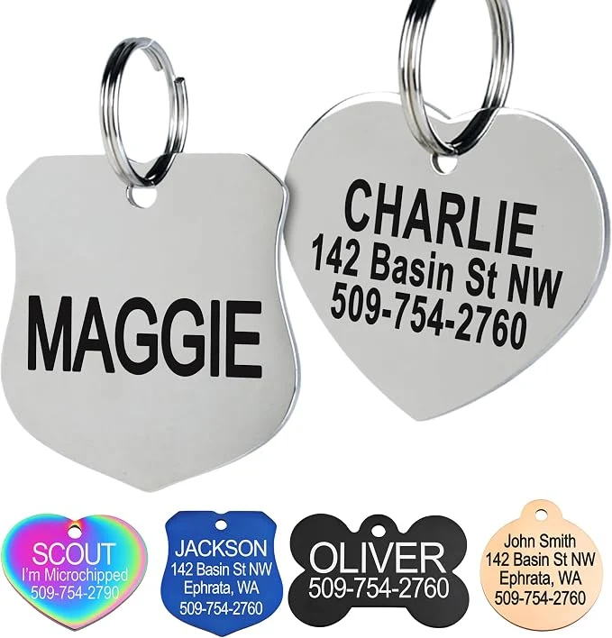 Advanced GoTags Stainless Steel Pet ID Tags Personalized Dog Tags and Cat Tags Verified