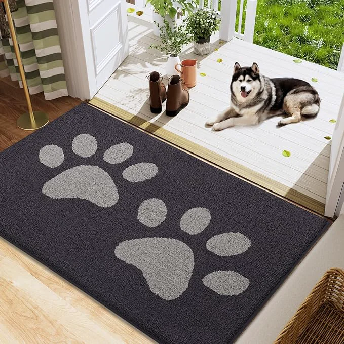 Exceptional Buganda Dog Door Mat for Muddy Paws Absorbent Dirt Trapper Washable Indoor Authentic