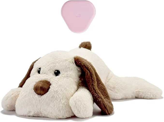 Fine Puppy Heartbeat Toy for Anxiety Relief Dog Behavioral aid Toy for Puppies Sleep Aid Separation Anxiety Soother Cuddle WhiteAbout This Artisan
