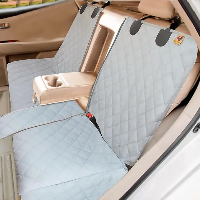Sustainable Dog Car Seat Cover for Back Seat Waterproof Bench Backseat Protector Nonslip Rear Seat Cover for Kids Pets Compatible with Middle Armrests Fits Most Cars Midsize SUAbout ThisOverview Original