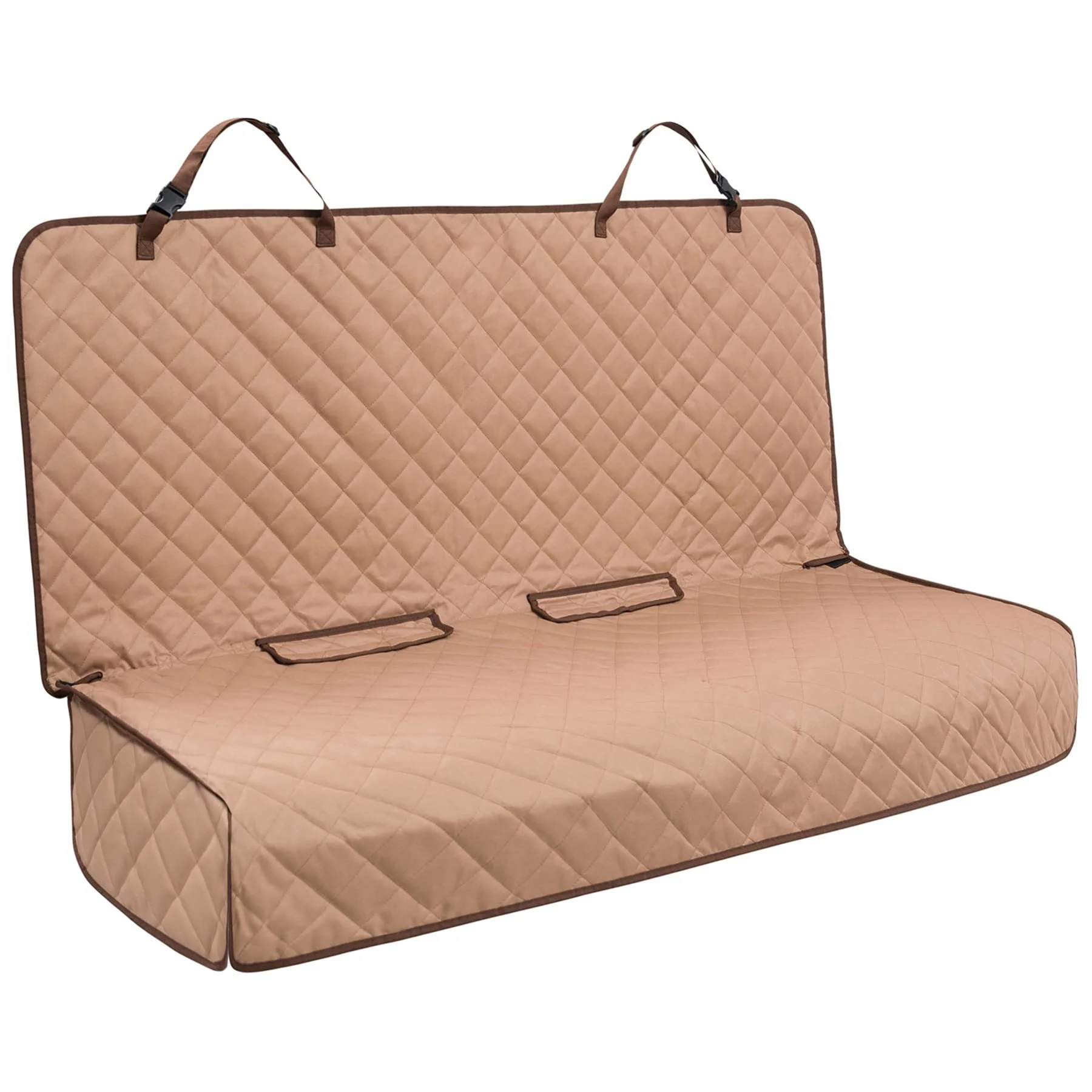Quality VIEWPETS Bench Car Seat Cover Protector - Waterproof Heavy-Duty Non-Slip Universal Fit for Cars SU Trucks Tan Luxury