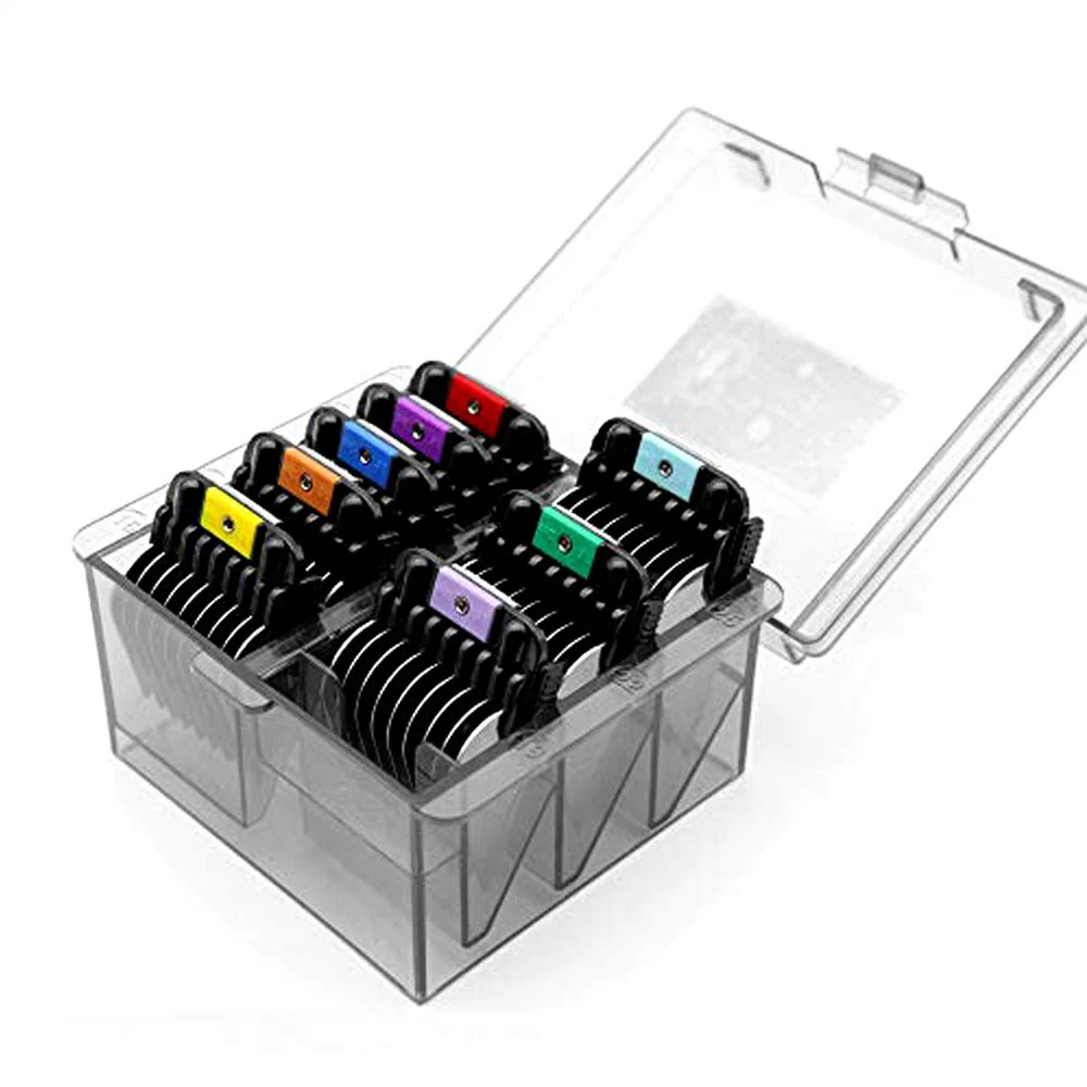 Trendy Shernbao Professional Animal Comb Set for A5 Blades – 8 Color-Coded Attachments Sizes 10 15 30 Solid