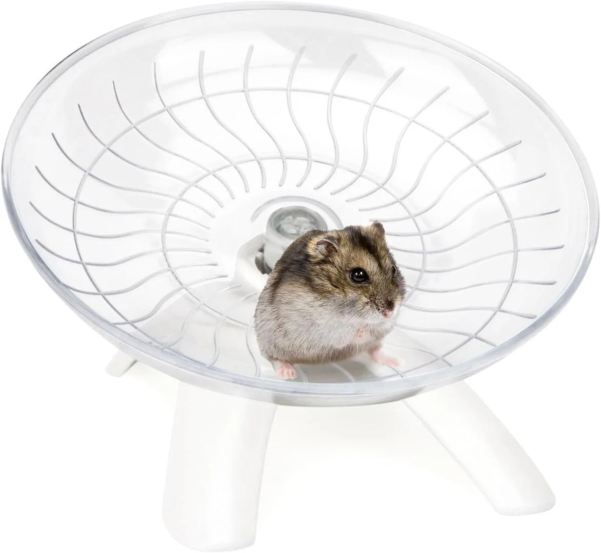Contemporary Hamster Wheel Silent Hamster Exercise Wheel Running Spinner Hamster Flying Saucer for Hamsters Gerbils Mice and Other Small Pets White Trusted