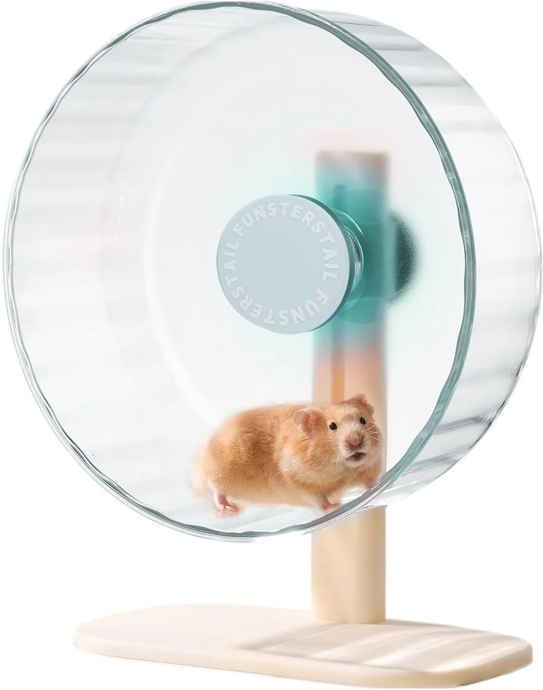 Detailed Super Silent Hamster Wheel 10.4 Inch Magnetic Large Rat Wheel for Chinchilla Gerbil Guinea Pig Cat Mouse Sugar Glider and Dwarf Syrian Hamster Accessories Salt Blue Healthy