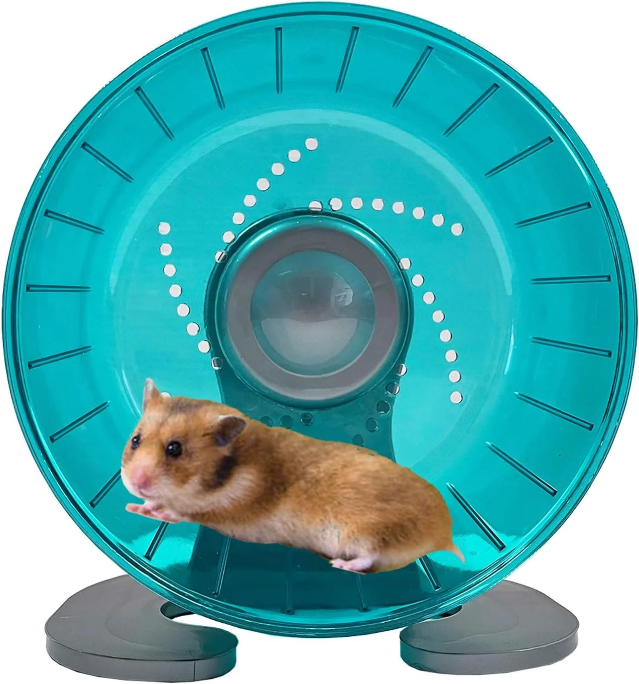 Classic Petest Hamster Exercise Wheel Silent Spinner Hamster Running Wheels Diameter 6.7 inch Green Breathable
