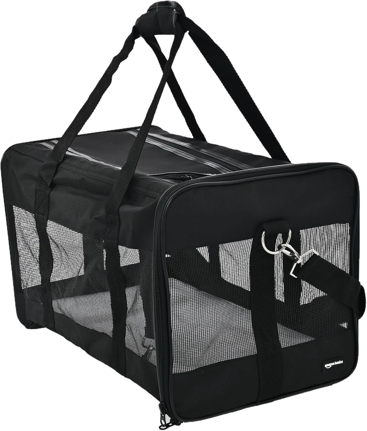 Superior Amazon Basics Soft-Sided Mesh Pet Travel Carrier for Dog Cat up to 22 pounds 19.7 L x 12 W x 12 H Black Trendy