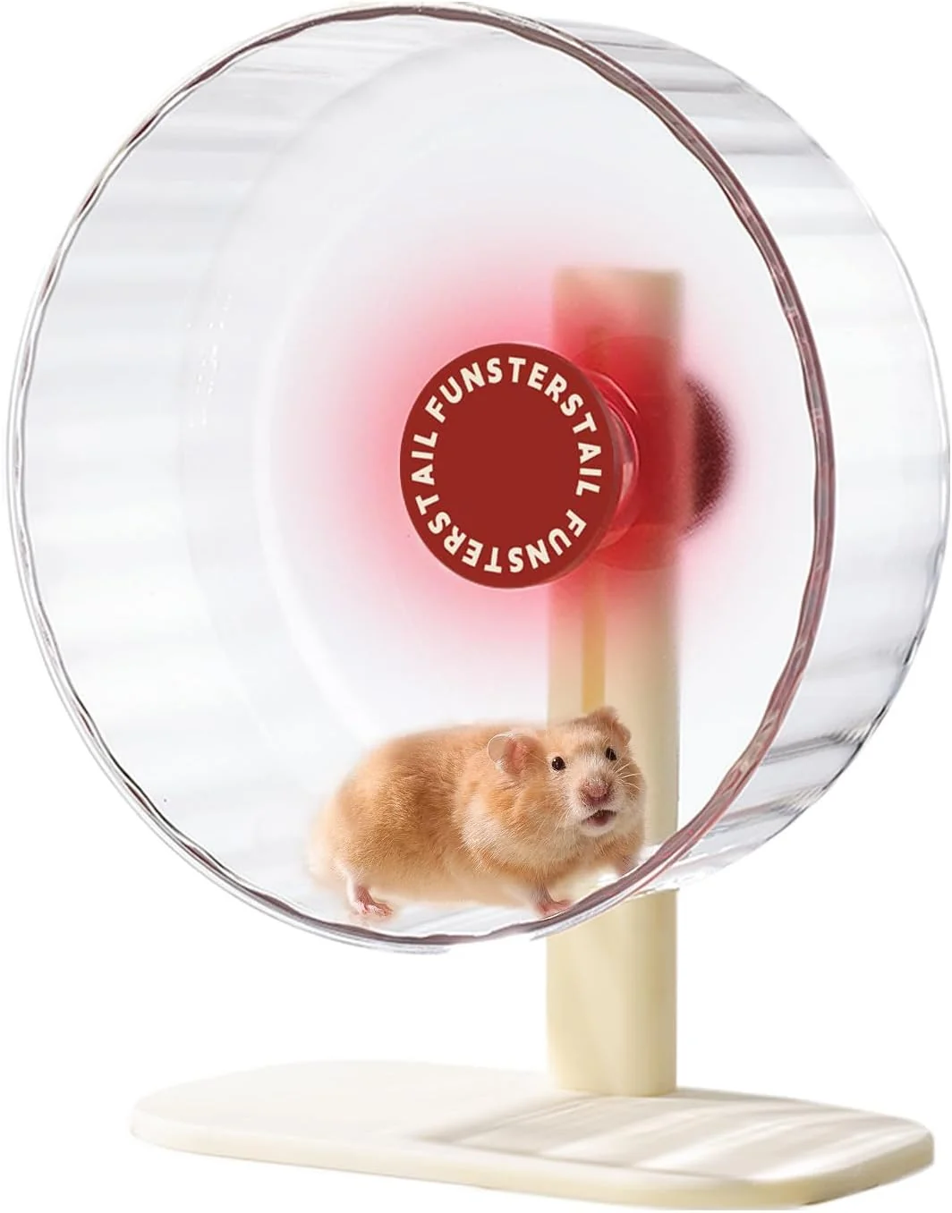 Detailed Super Silent Hamster Wheel 8.7 Inch Magnetic Large Rat Wheel for Chinchilla Gerbil Guinea Pig Cat Mouse Sugar Glider and Dwarf Syrian Hamster Accessories Tomato Red Breathable