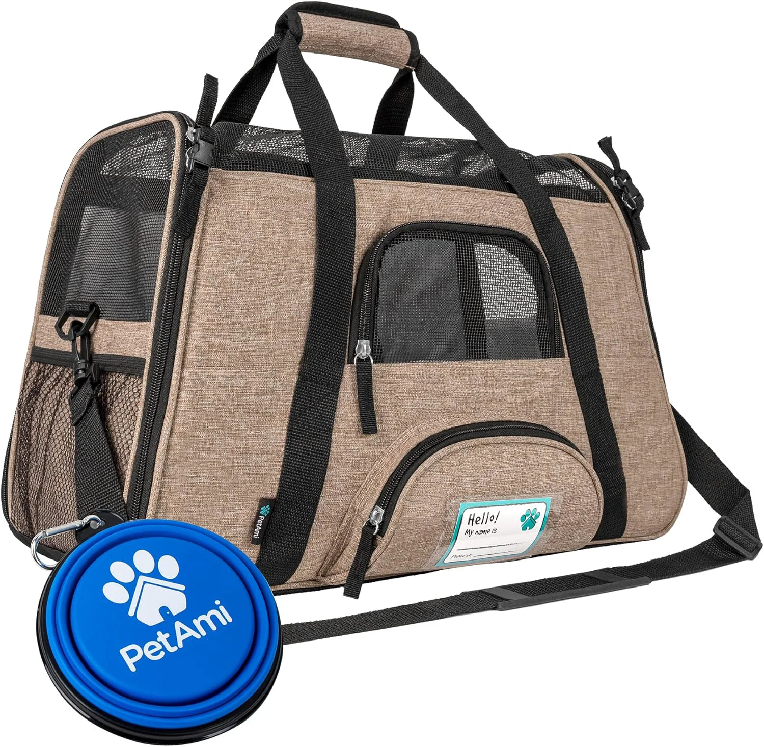 Trusted PetAmi Airline Pet Carrier for Cat Soft Sided Dog Carrier for Small Dog Cat Travel Supply Accessories Indoor Cat Ventilated Carrying Bag Medium Large Kitten Puppy Small Heather Taupe Traditional