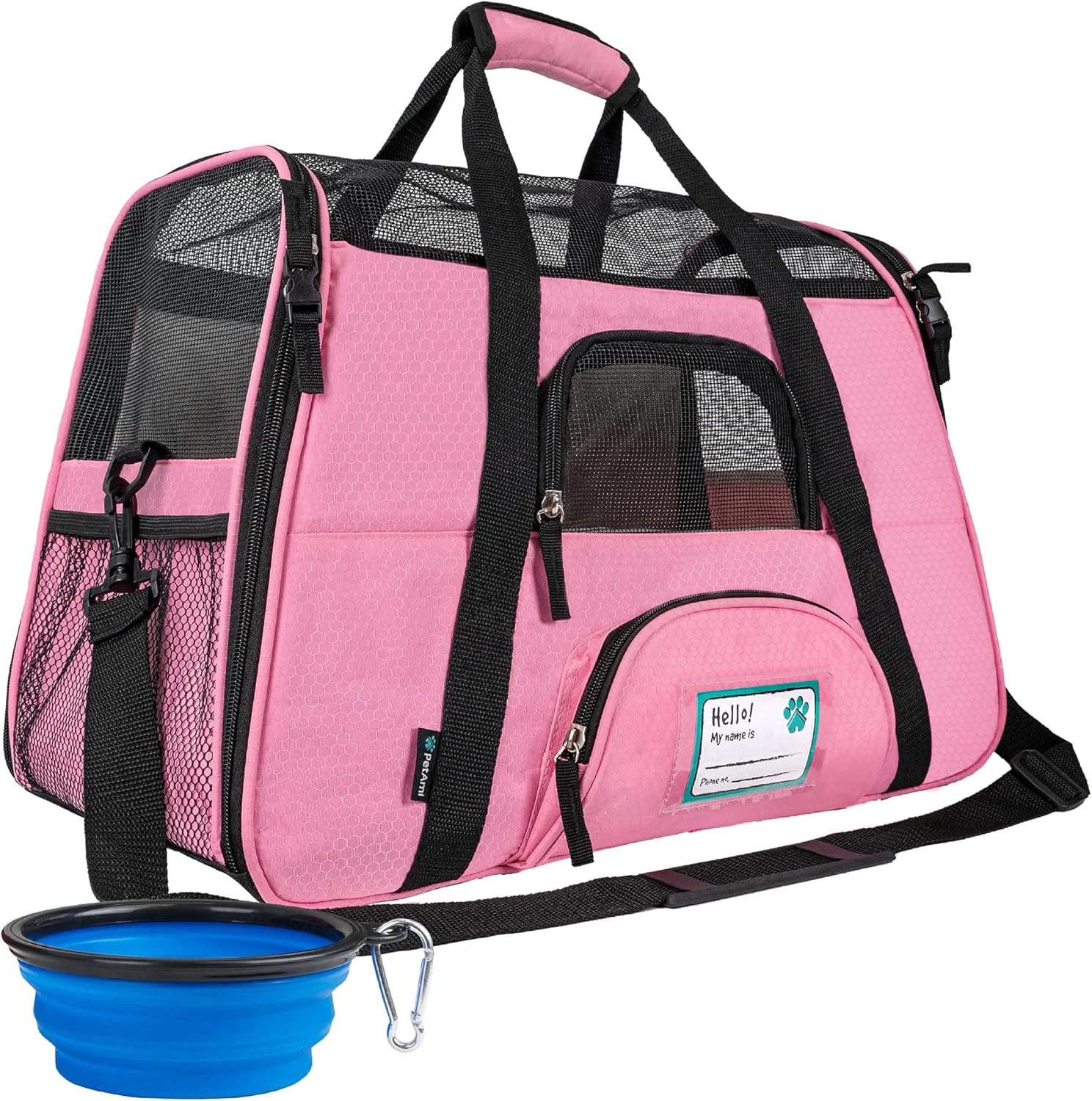 Artisan PetAmi Airline Pet Carrier for Cat Soft Sided Dog Carrier for Small Dogs Cat Travel Supplies Accessories for Indoor Cats Ventilated Pet Carrying Bag Medium Large Kitten Puppy Small Pink Selected