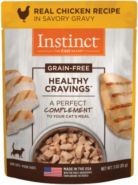 Certified Instinct Healthy Cravings Grain Chicken Recipe Natural Wet Cat Food Topper by Nature's Variety 3 Ounce Pack of 24 Organic