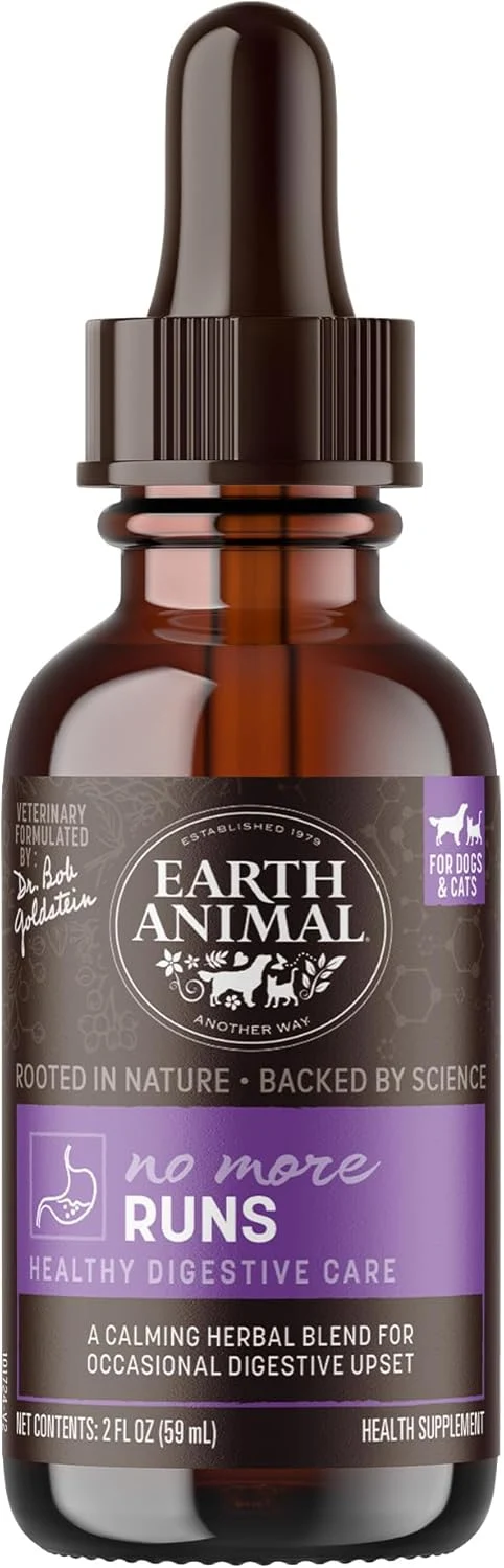 Eco-Friendly Earth Animal Herbal Remedies No More Runs 2 fl oz Convenient