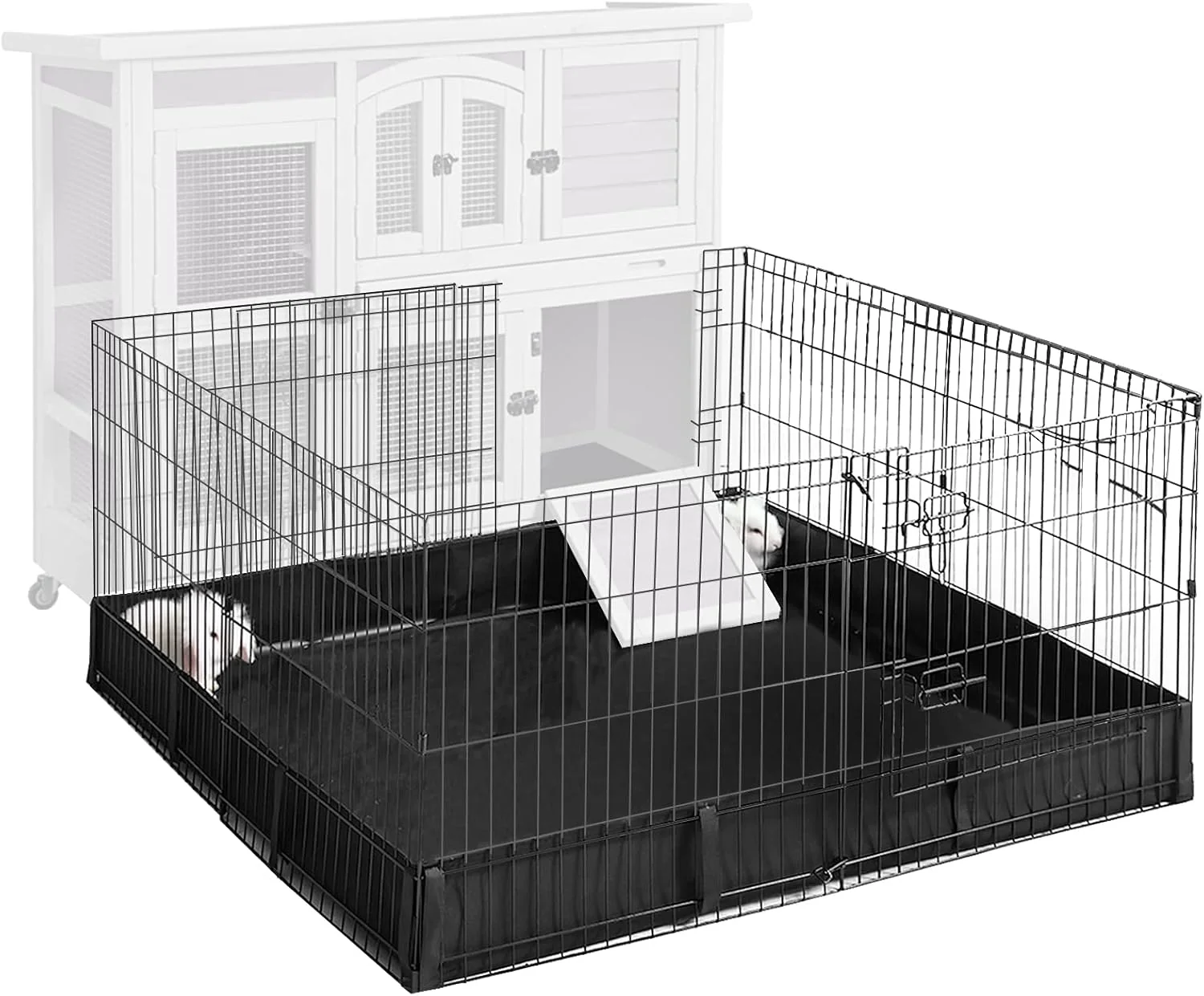 Comfortable Aivituvin Pet Playpen Guinea Pig Cage Small Animal Rabbit Exercise Pen with Waterproof Floor Liner - Extension Playpen ONLY Expertly Made