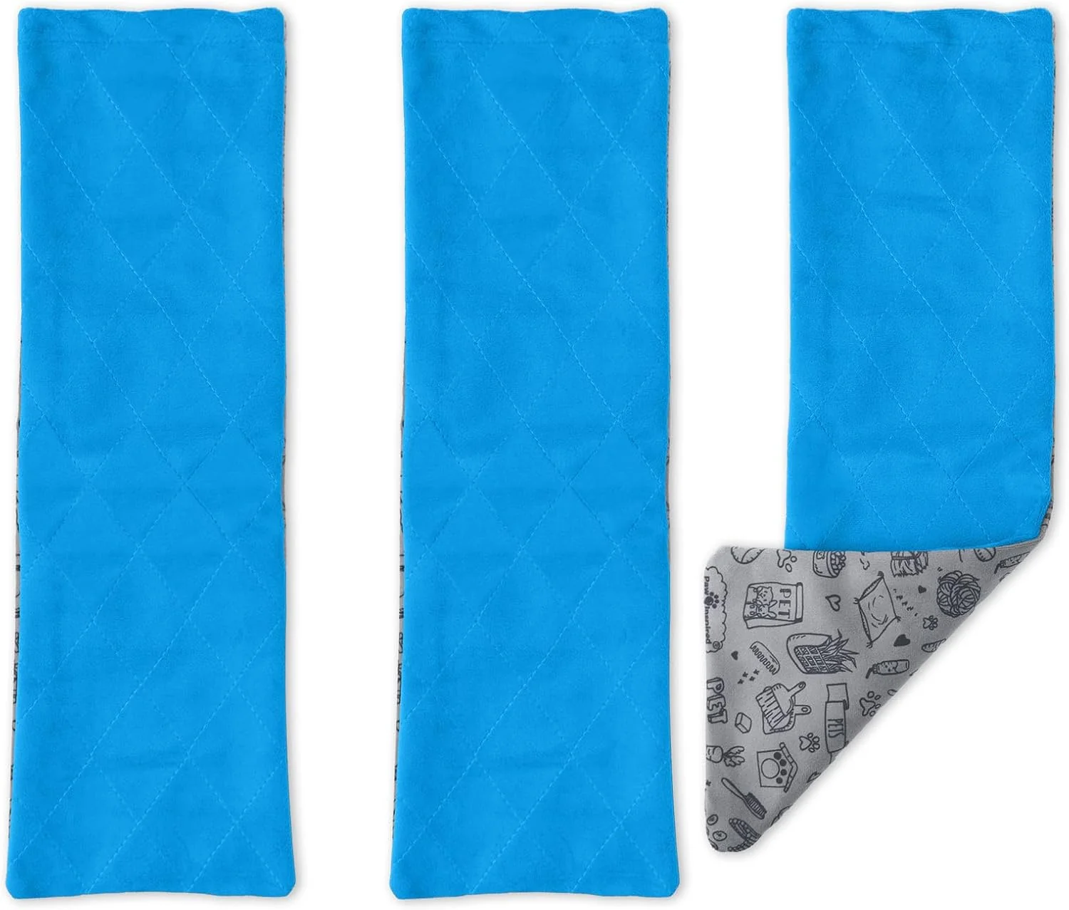Comfortable Paw Inspired® Fleece Liners for Ferret Nation Critter Nation Cage Ramp for Ferrets Rats Chinchillas Hedgehogs Other Small Animals Blue Ramp Cover - 3 Pack First-Class