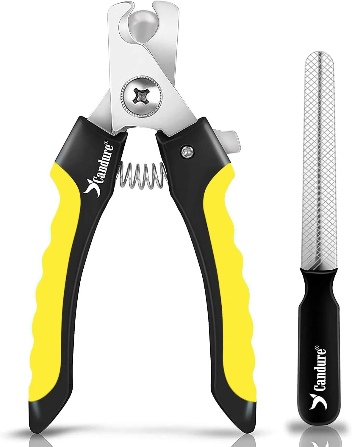 Innovative Candure Dog Nail Clippers for Pet Grooming - Professional Cat Nail Trimmers Suitable for Small to Medium Breeds with a Safety Guard Nail File