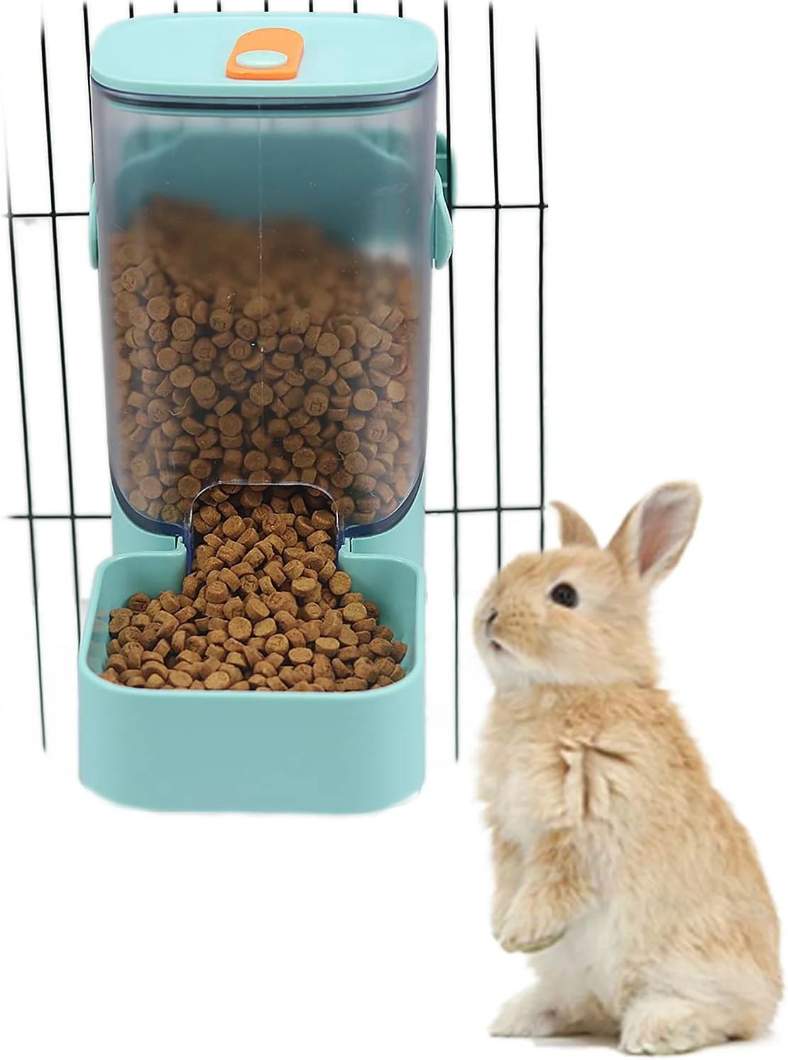 Casual PODOO 34oz Rabbit Food Dispenser Bunny Feeder Bowl Large Hanging Automatic Pet Food Dispenser Hanging Outside or Inside The Cage for Ferret Guinea Pig Rat Cat Puppy Food Carefully Designed