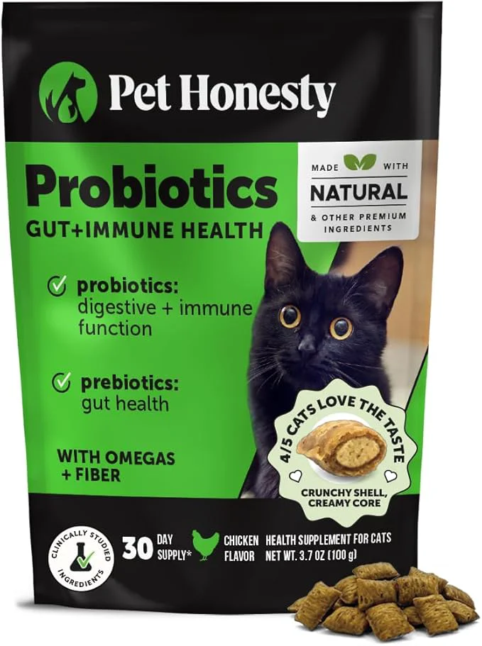 Outstanding Cat Probiotics Gut Immune Health Chews – Crunchy Creamy Cat Treats for Digestive Health Gut Flora Constipation Relief – Supports Immunity Regularity Healthy Digestion 30-Day Supply ChickenAbout This Sustainable