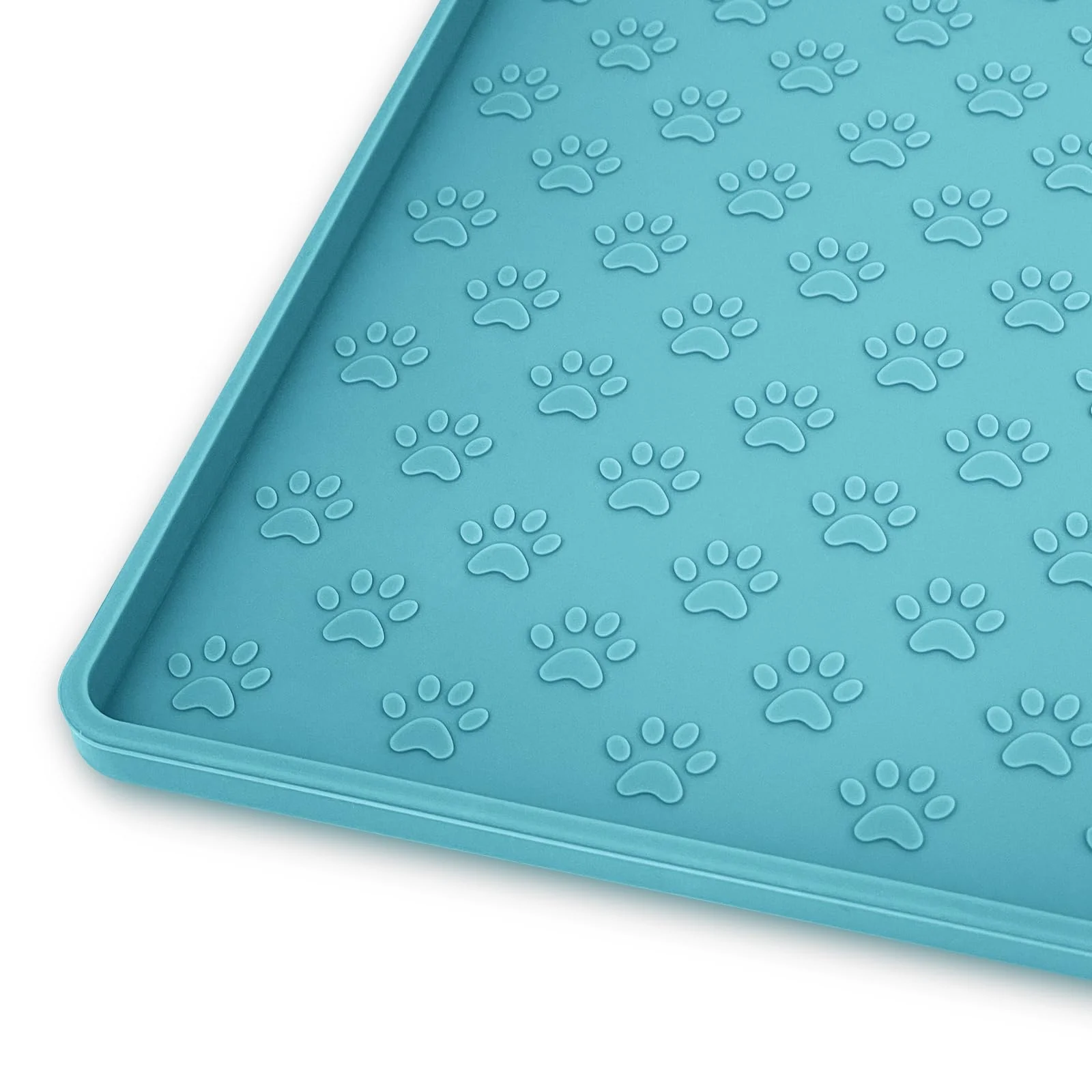 Sophisticated Ptlom Dog Food Mat Anti-Slip Silicone Feeding Tray with Raised Edges High-Performance