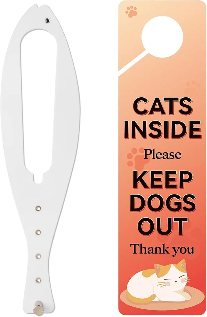 High-Performance TGIOW Cat Door Latch 1 Pcs Cat Door Stopper Pet Door Latch to Keep Dog Out of Litter Box and Food Door Prop for Cat with 5 Adjustable Size Strap 2.5-6 Wide No Measuring Easy to Install WhiteAbout ThisOverview Quality