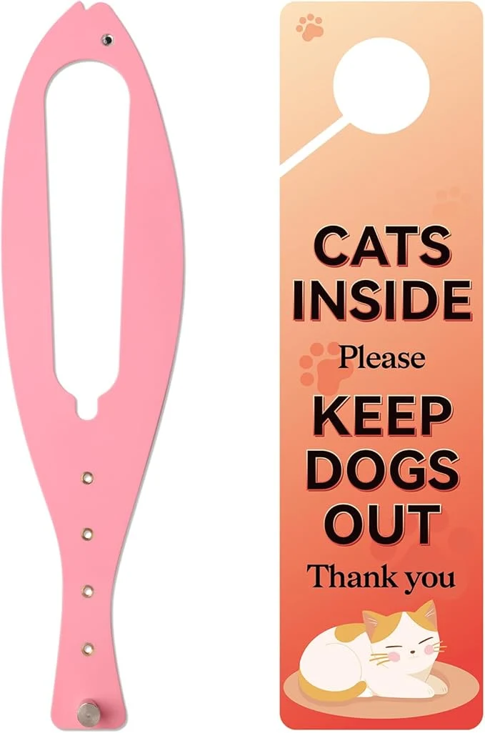 Carefully Designed TGIOW Cat Door Latch 1 Pcs Flex Latch Cat Door Stopper to Keep Dog Out of Litter Box and Food 5 Adjustable Size Strap 2.5-6 Wide No Measuring Easy to Install PinkAbout ThisOverview Official