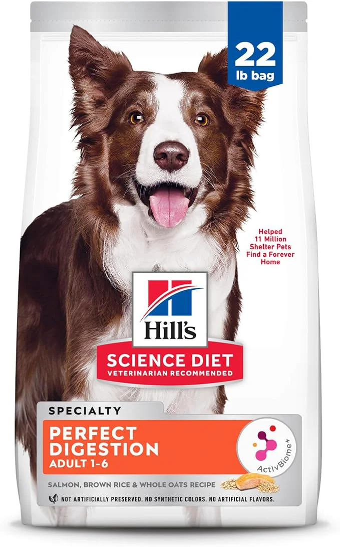 Eco-Friendly Hill's Science Diet Adult 1-6 Digestion Dry Dog Food Salmon Whole Oats Brown Rice 22 lb. BagAbout This Breathable