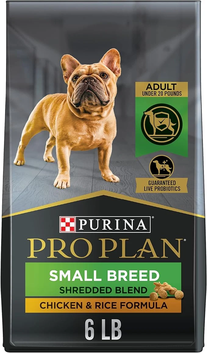 Functional Purina Pro Plan Small Breed Dog Food With Probiotics for Dogs Shredded Blend Chicken Rice Formula - 6 lb. BagAbout This Green