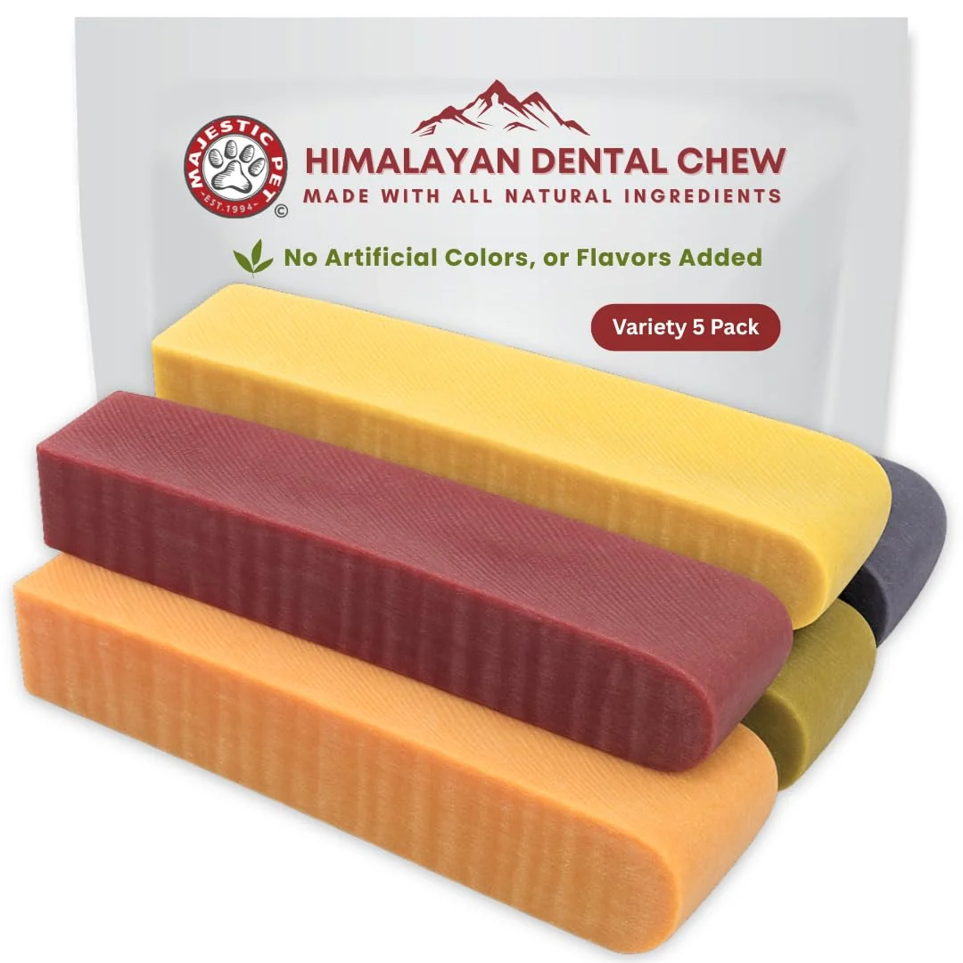 Artisan Majestic Pet Himalayan All-Natural Yak Cheese Dog Chews – Long-Lasting Dental Chews Variety Pack Regular 5 Pack Clean