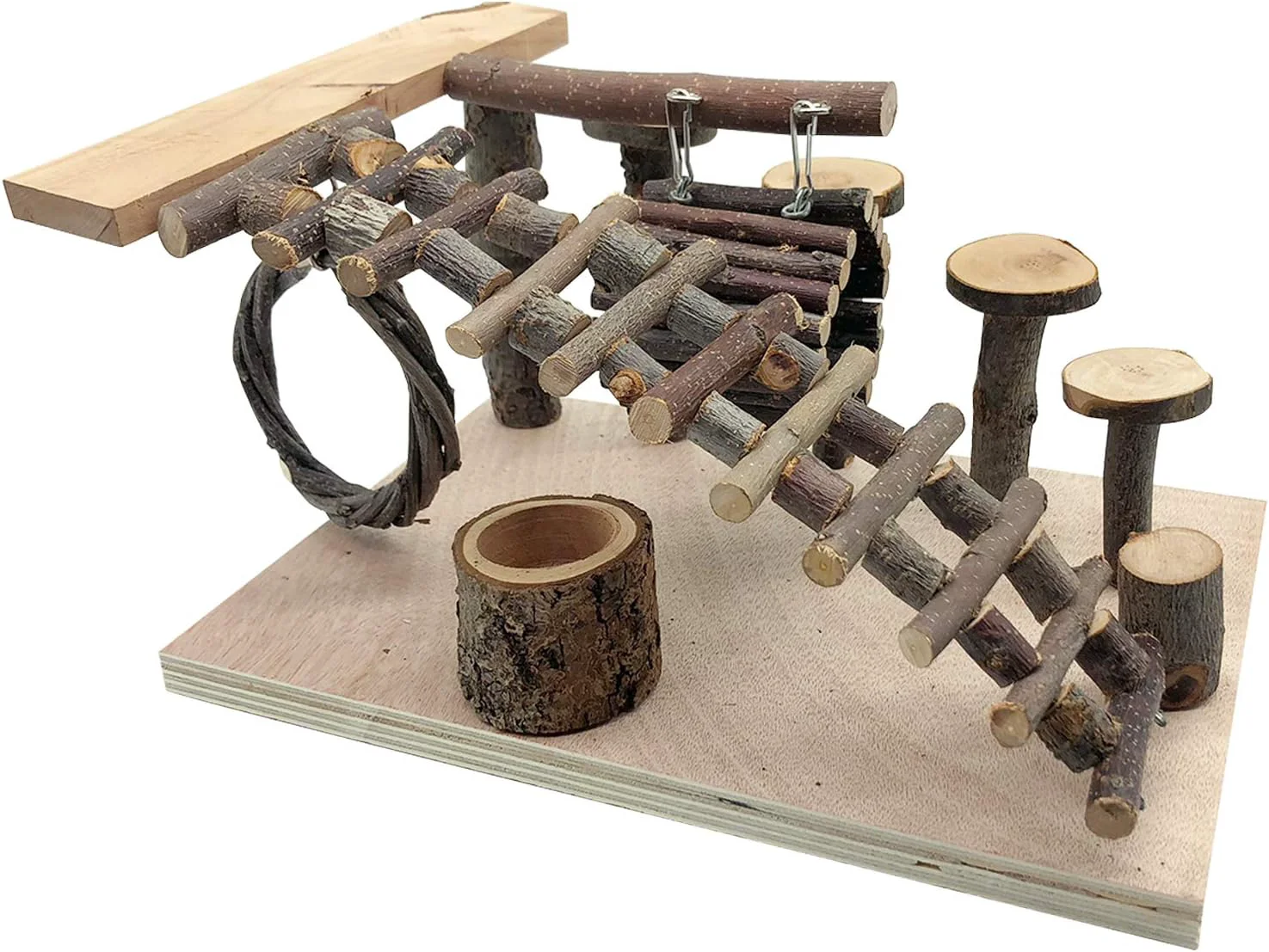Sustainable Tfwadmx Wooden Hamster Playground Platform Small Animals Activity Set Climbing Bridge Ladder Ramps Toys for Mouse Dwarf Hamster Gerbil Chinchilla Guinea Pig Sugar Glider Syrian Hamster Flexible