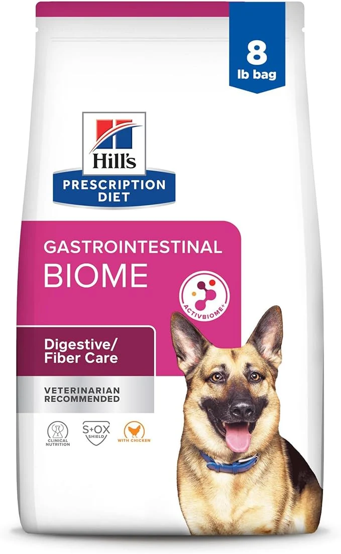 Safe Hill's Prescription Diet Gastrointestinal Biome Digestive Fiber Care Dry Dog Food Chicken 8 lb. BagAbout This Advanced