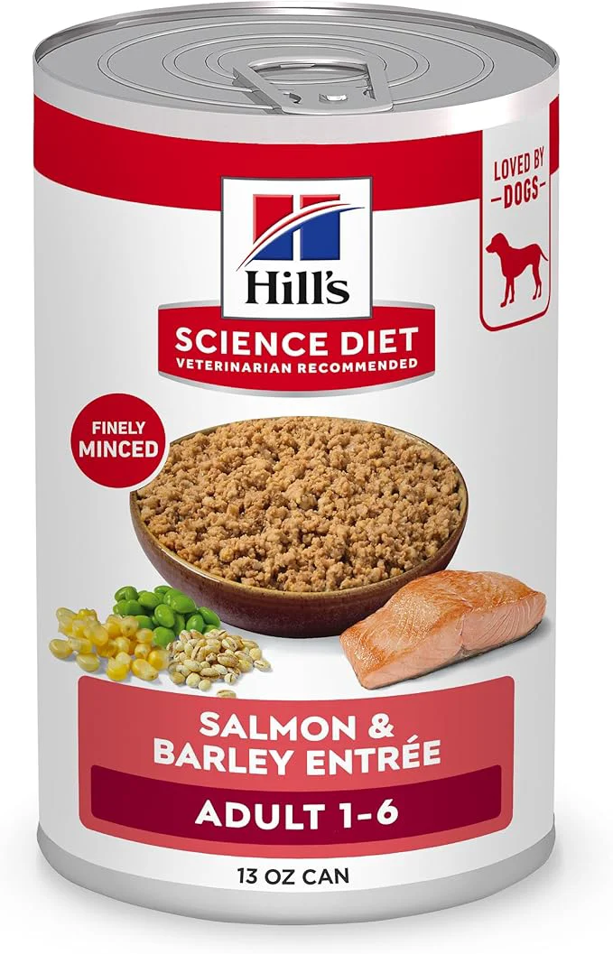 Official Hill's Science Diet Adult 1-6 Wet Dog Food Salmon Barley 13 oz. Cans 12-PackAbout This Relaxed