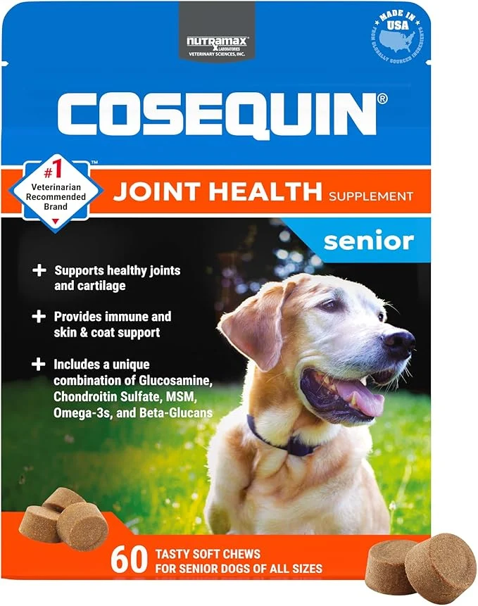Detailed Nutramax Cosequin for Senior Dogs Joint Health Supplement Contains Glucosamine for Dogs Chondroitin MSM Omega-3s and Beta-Glucan Supports Joint Skin and Coat Immune Health Soft Chews 60 CountAbout This Smart