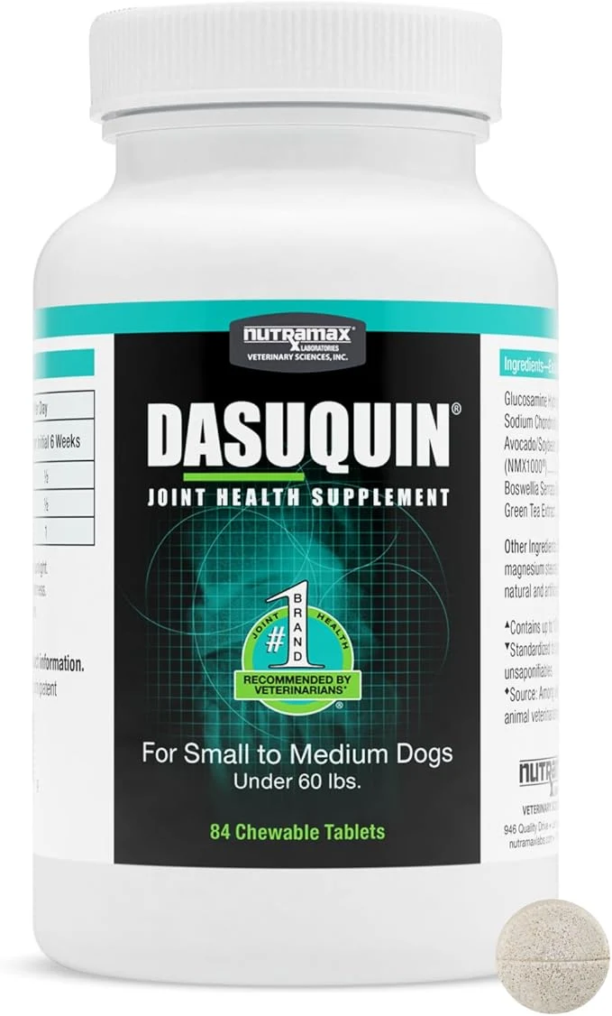 Breathable Nutramax Dasuquin for Small to Medium Dogs Joint Health Supplement Contains Glucosamine for Dogs Plus Chondroitin ASU and More Supports Healthy Joints Chewable Tablets 84 CountAbout This Practical