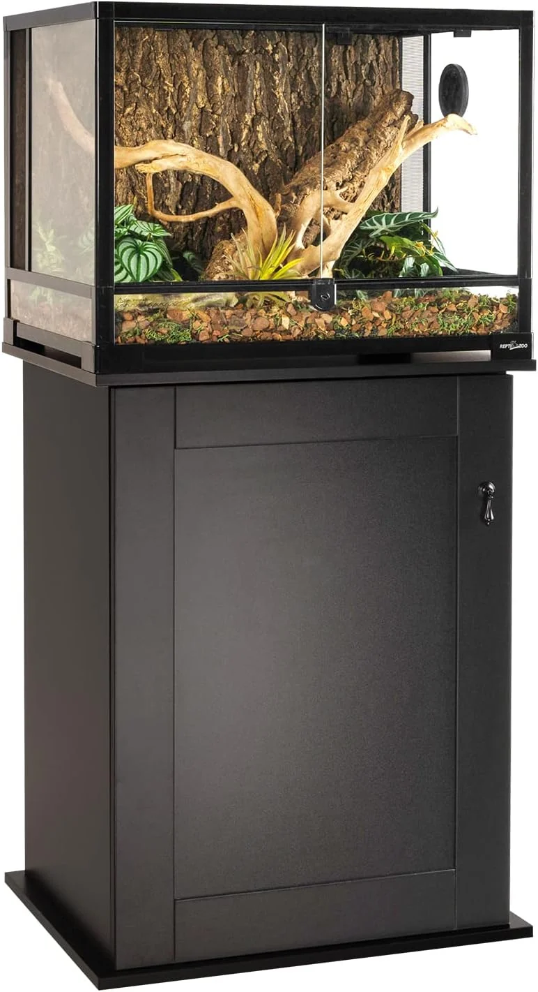Trendy REPTIZOO Reptile Terrarium Stand Wooden Terrarium Cabinet with Storage and Adjustable Shelf Reptile Tank Stand for 24 Wx18 D Terrarium Aquarium Stand Fish Tank Stand Stand Only Pure