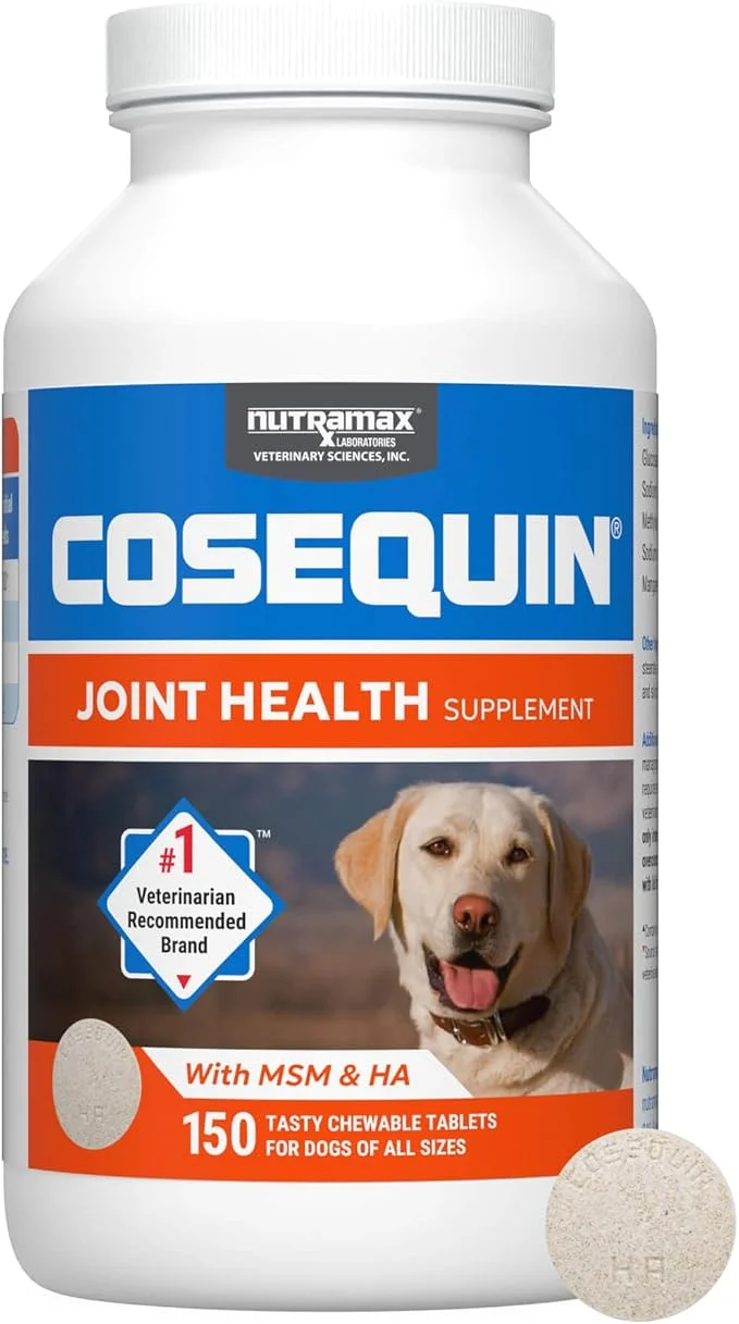 User-Friendly Nutramax Cosequin for Dogs Joint Health Supplement Contains Glucosamine for Dogs Plus Chondroitin MSM and HA Supports Healthy Joints Chewable Tablets 150 CountAbout ThisOverview Relaxed