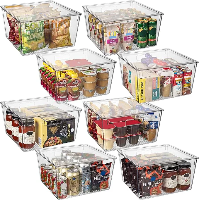 Carefully Designed CLEARSPACE Plastic Storage Bins with Lids XL – Kitchen Organization or Pantry Storage – Fridge Organizer Pantry Organization and Storage Bins Cabinet OrganizersAbout ThisOverview Original Design