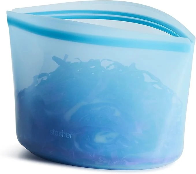 Carefully Designed Stasher Premium Silicone Reusable Food Storage Bowl Blue Microwave Sous Vide Dishwasher Oven and zer Safe BPA Leak- Eco-friendly 8-Cup BowlAbout ThisOverview World-Class