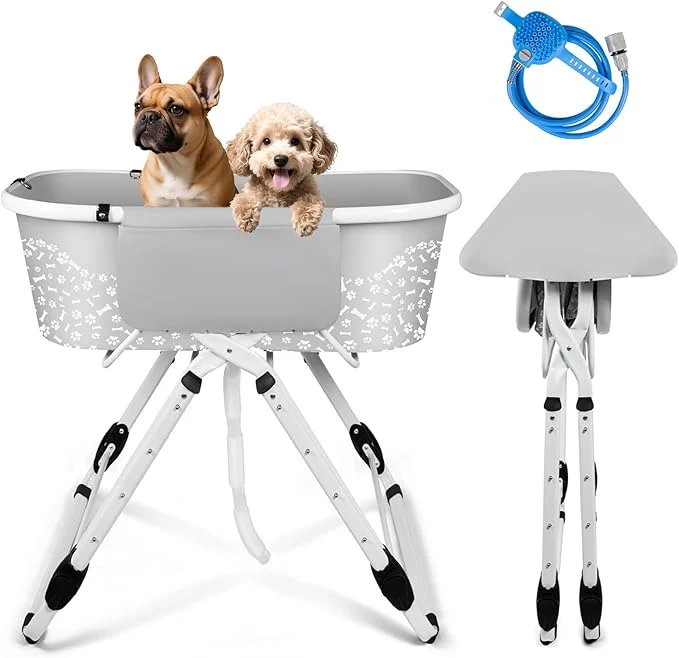 Unique BACOENG Portable Dog Bathtub 5 Height Adjustable Dog Washing Station Dog Tubs for Bathing and Grooming Pet Bath Tub for Small to Large Dogs Indoor and Outdoor UseAbout This Reliable