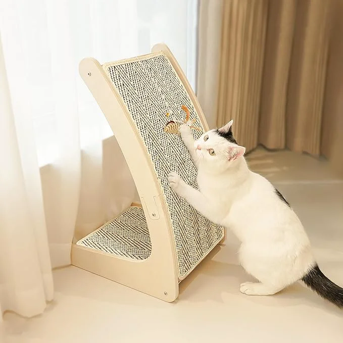 Trusted PETKARAY Cat Scratcher Sisal Cat Scratch Pad Curved Scratching Board for Indoor Kitty Floor Mounted Scratcher with Mouse Toy CatnipAbout ThisOverview Responsible