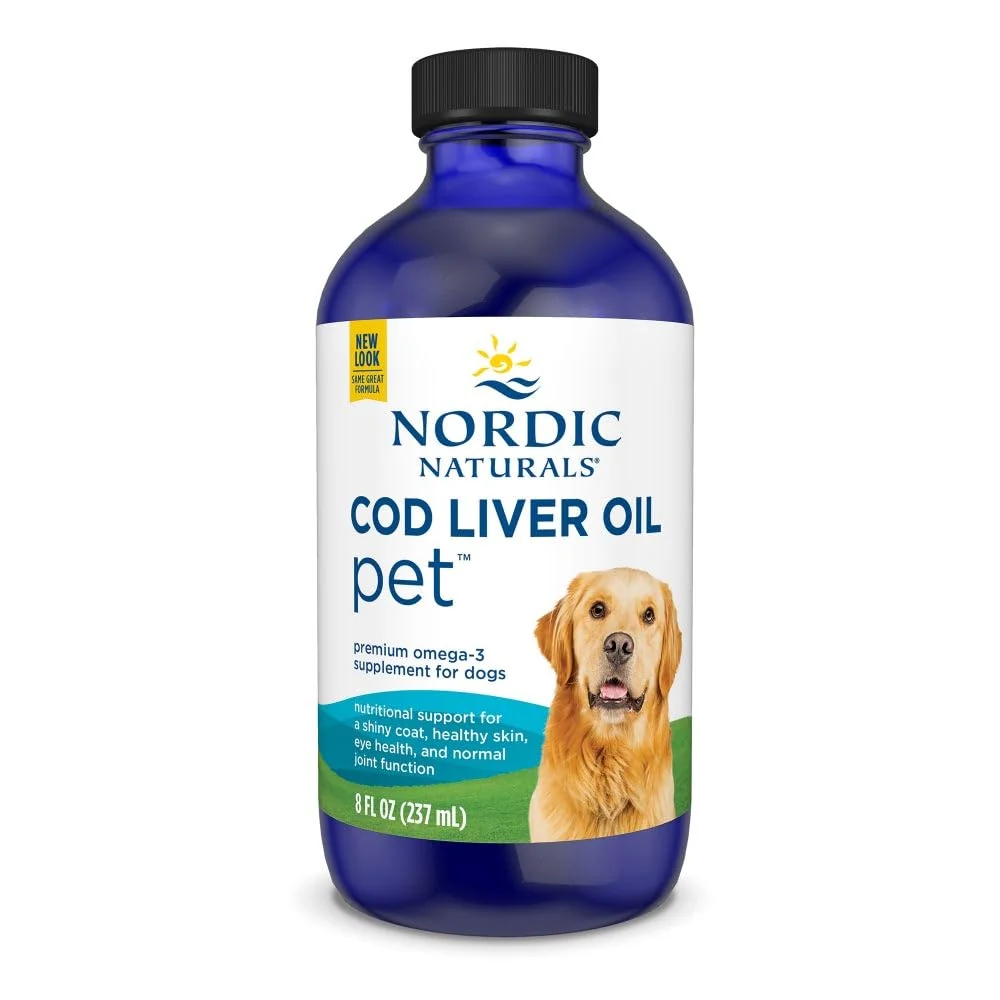 Breathable Nordic Naturals Pet Cod Liver Oil for Dogs - Unflavored 8 oz EPA DHA for Skin Coat Specialty