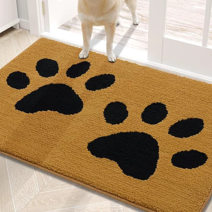Easy-to-Use Buganda Dog Door Mat for Muddy Paws Absorbent Dirt Trapper Washable Indoor User-Friendly