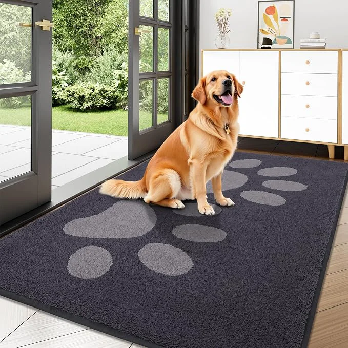 Reusable Buganda Dog Door Mat for Muddy Paws Absorbent Dirt Trapper Washable Indoor Next-Generation