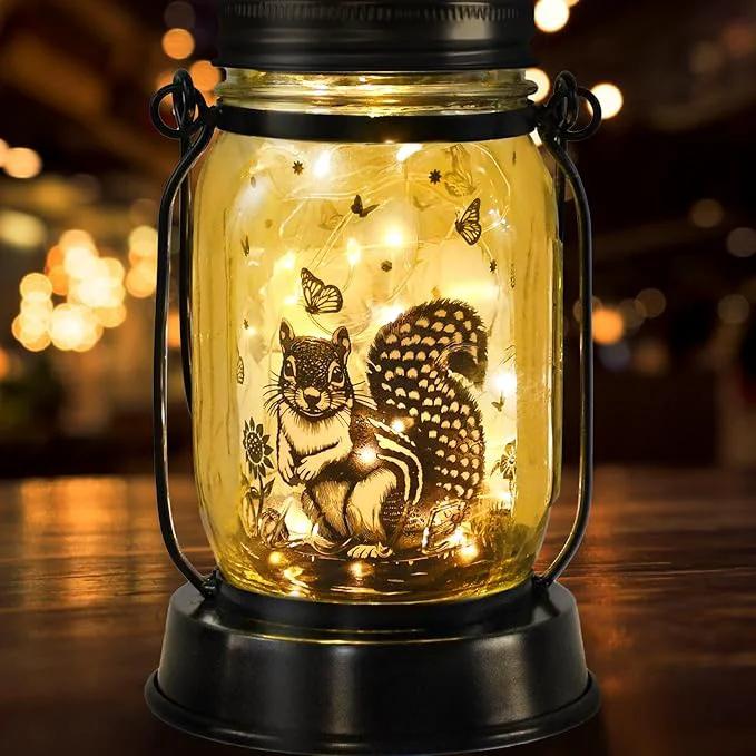 Official kyoryuger Squirrel Gifts for Women Men Squirrel Solar Lanterns Mom Birthday Crafted