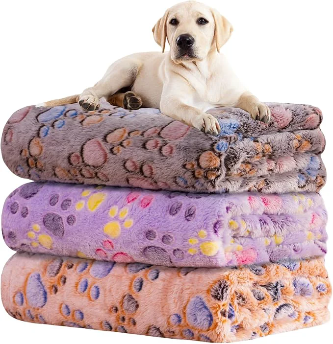 Traditional Rezutan 1 Pack 3 Blankets for Dogs Dog Blanket for Large Medium Pet Cat Premium Soft Fluffy Suitable for Dog Kennels Beds Sofas Gifts Puppy Essentials 41x31inch Tan Purple BrownAbout ThisOverview Luxury