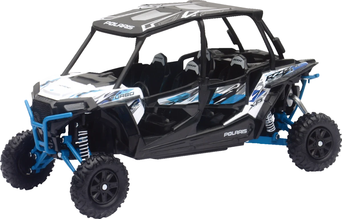 Enhanced New Ray Toys Polaris RZR XP 4 Turbo EPS - 1 18 Scale - White Lightning 57843B Original