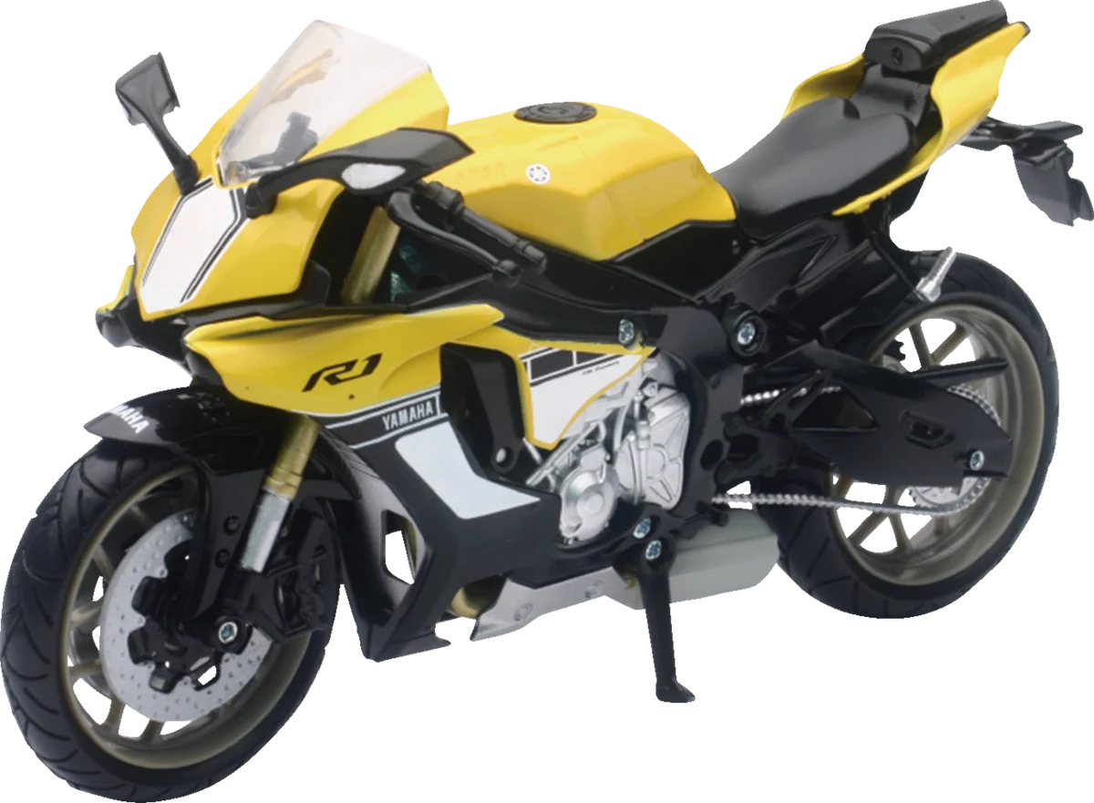 Excellent New Ray Toys Yamaha YZF-R1 2016 Bike - 1 12 Scale - Yellow Black 57803B Official