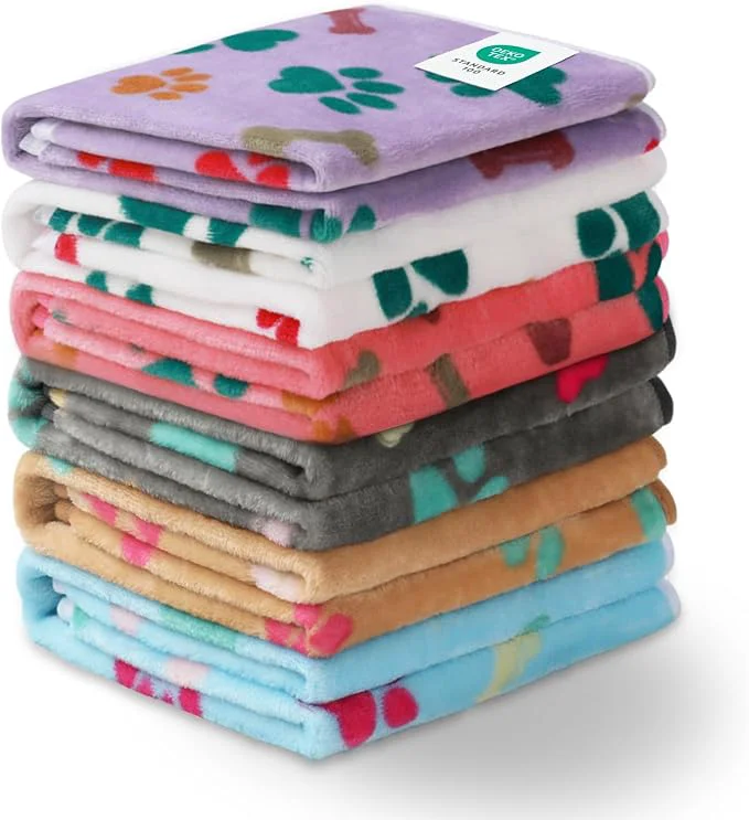 Quality Luciphia 1 Pack 6 Dog Blankets Cat Soft Fluffy Fleece Pet Blanket Warm Cute Flexible