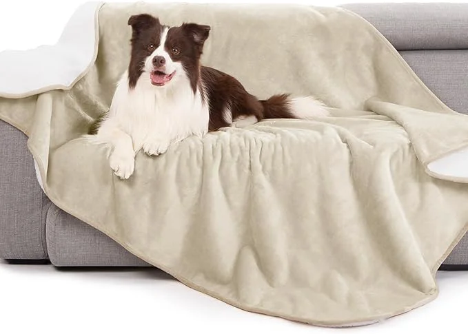 Relaxed gogobunny Waterproof Bed Blanket Reversible Sherpa Fleece Throw Blanket First-Class